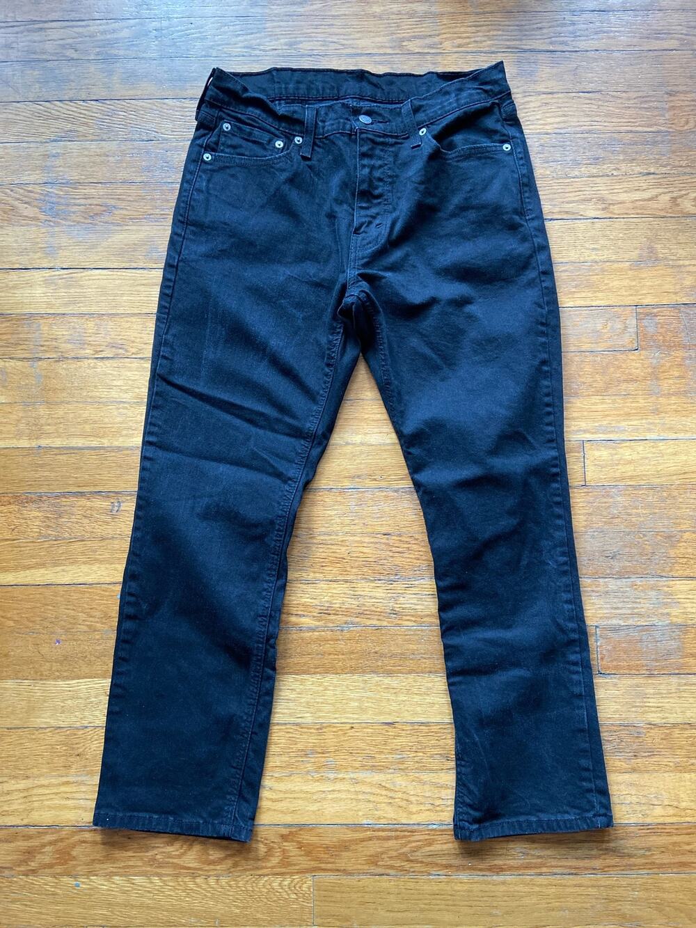 LEVI'S 541 Black Straight-Fit Flex Jeans Mens sz 32x30